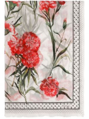 Echarpe en soie à fleurs Dolce & Gabbana