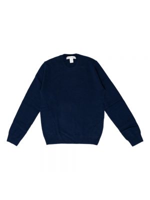 Sweter z okrągłym dekoltem Comme Des Garcons niebieski