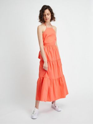 Sukienka długa Gap pomarańczowa