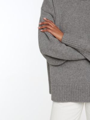 Kašmírový vlnený sveter The Row sivá