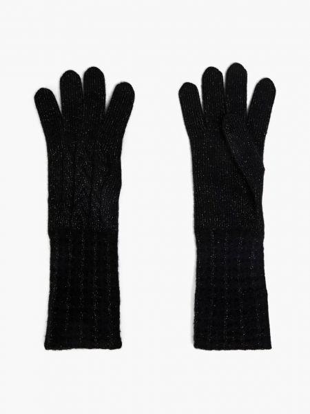 Металлизированные перчатки из кашемира N.Peal черный