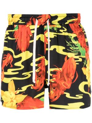 Kratke hlače s cvetličnim vzorcem s potiskom Phipps črna