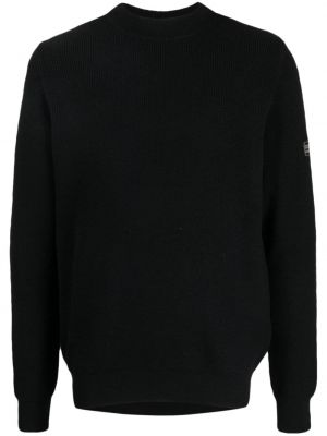 Пуловер с кръгло деколте Barbour черно