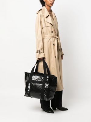 Shopper handtasche mit stickerei Isabel Marant schwarz
