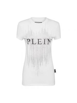 T-shirt con cristalli Philipp Plein Bianco