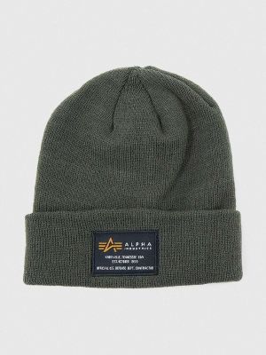 Dzianinowa czapka Alpha Industries zielona