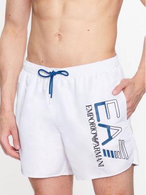 Pantaloni scurți Ea7 Emporio Armani alb