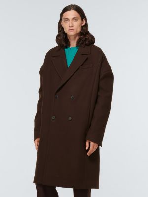 Oversized kabát Valentino hnědý