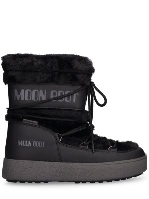 Szőrös bokacsizmák Moon Boot fekete