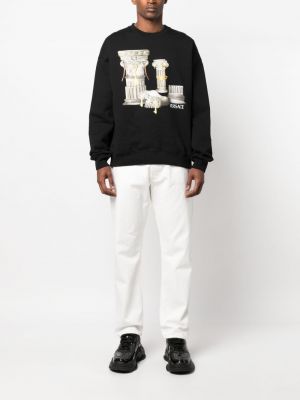 Sweatshirt aus baumwoll mit print Versace schwarz