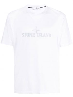 T-shirt ricamato Stone Island bianco
