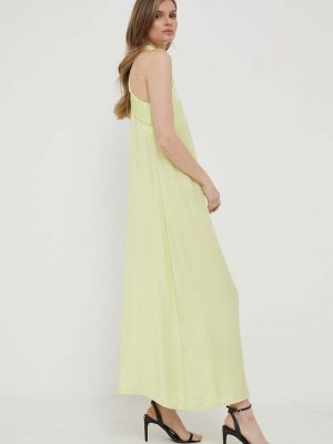 Sukienka długa oversize Sisley zielona