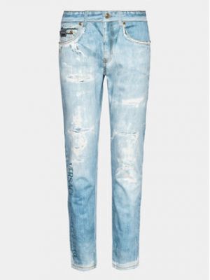 Priliehavé džínsy s rovným strihom Versace Jeans Couture modrá