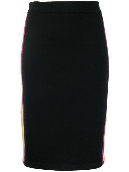 Pruhovaná puzdrová sukňa Marant Etoile čierna
