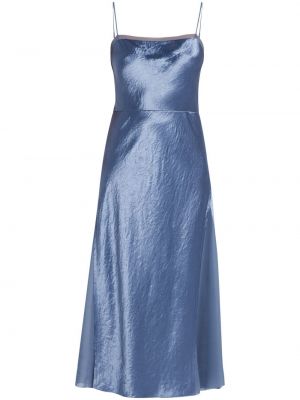 Прозрачна коктейлна рокля Vince синьо