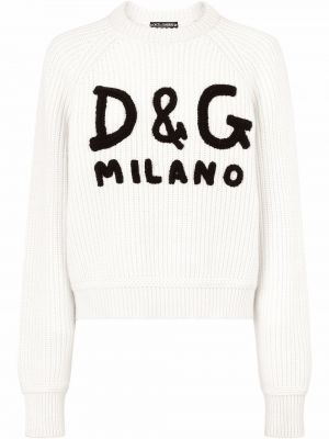 Jersey manga larga de tela jersey Dolce & Gabbana blanco