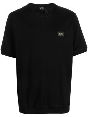 Černé bavlněné tričko Nº21