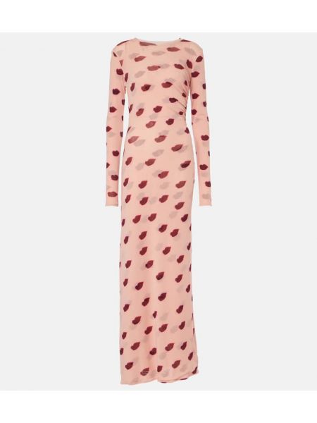 Mesh trykt dress Stella Mccartney rosa