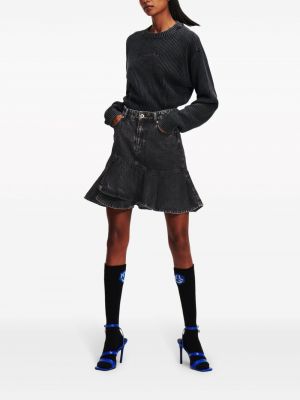 Džínová sukně s volány Karl Lagerfeld Jeans