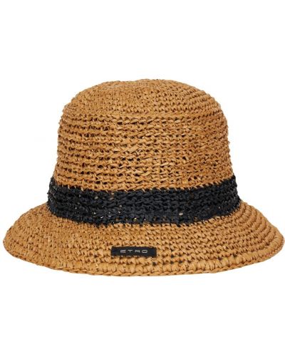 Dzianinowy kapelusz z wiskozy Etro czarny