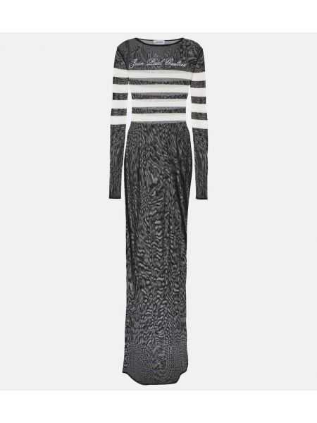 Mesh stripete dress Jean Paul Gaultier svart