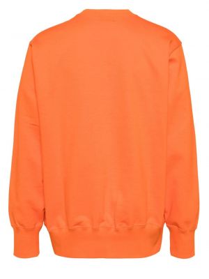 Bluza bawełniana z nadrukiem Kolor pomarańczowa