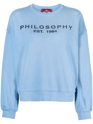 Trykt sweatshirt Philosophy Di Lorenzo Serafini blå