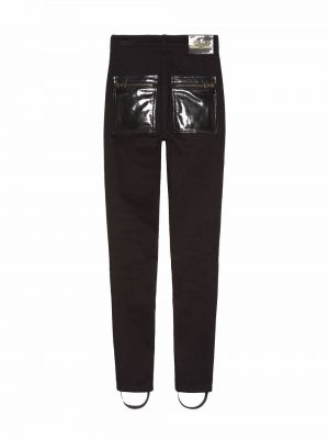Rovné kalhoty na zip Gucci černé