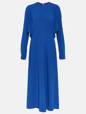 Синее платье миди Victoria Beckham