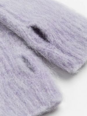 Перчатки из альпаки H&m фиолетовые