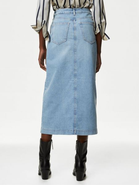 Džínsová sukňa Marks & Spencer modrá