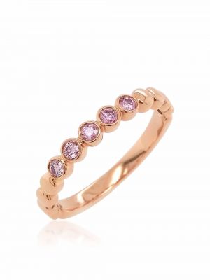 Rožinio aukso žiedas su argyle raštu Hyt Jewelry