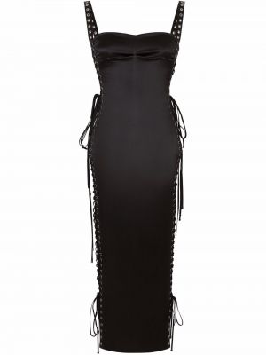 Vestido de cóctel ajustado con cordones Dolce & Gabbana negro