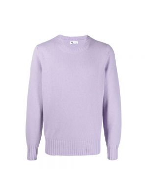 Sweter z okrągłym dekoltem Doppiaa - fioletowy