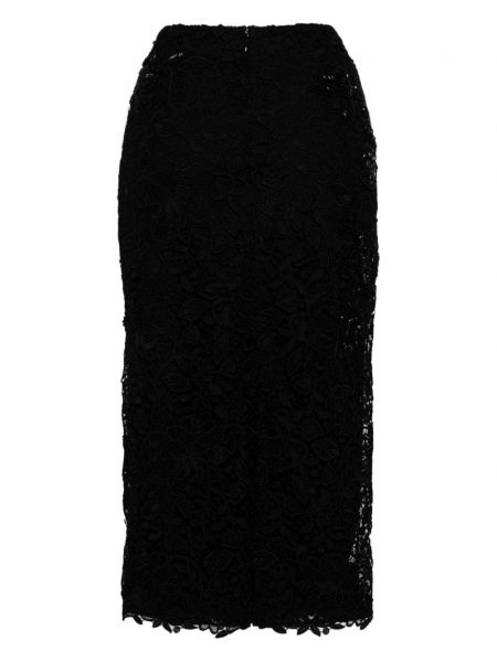 Mežģīņu zīmuļveida svārki Carolina Herrera melns