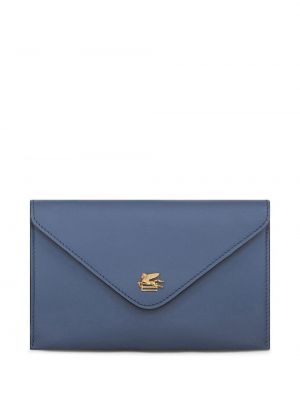 Usnjena denarnica Etro modra