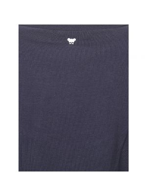 Camiseta de manga larga de algodón manga larga Max Mara Weekend azul