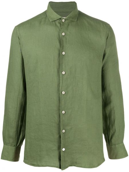 Λινό πουκάμισο Mc2 Saint Barth πράσινο
