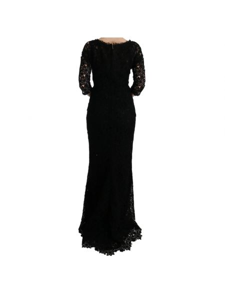 Vestido de cuero Dolce & Gabbana negro