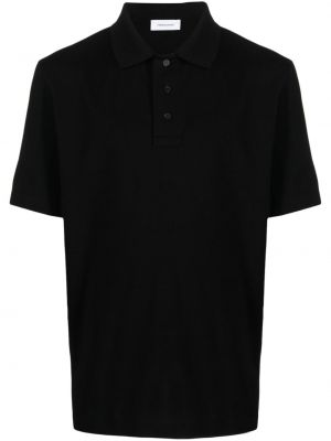 Medvilninis polo marškinėliai Ferragamo juoda