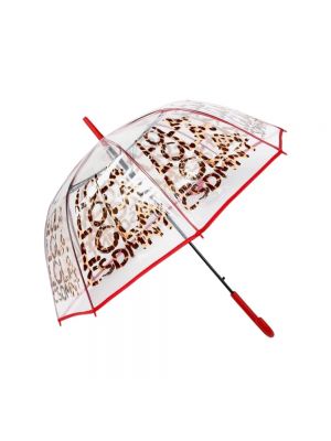 Przezroczysty parasol z nadrukiem z nadrukiem zwierzęcym Lola Casademunt biały