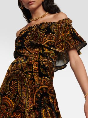 Βελούδινη μάξι φόρεμα paisley Etro