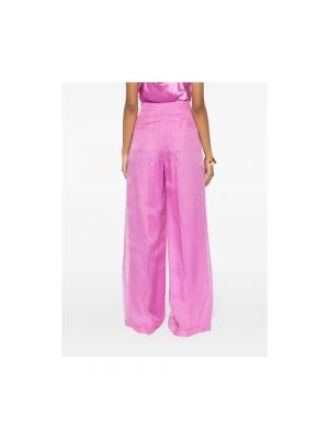 Pantalones de seda Max Mara rosa