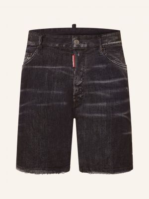 Szorty jeansowe slim fit Dsquared2 czarne