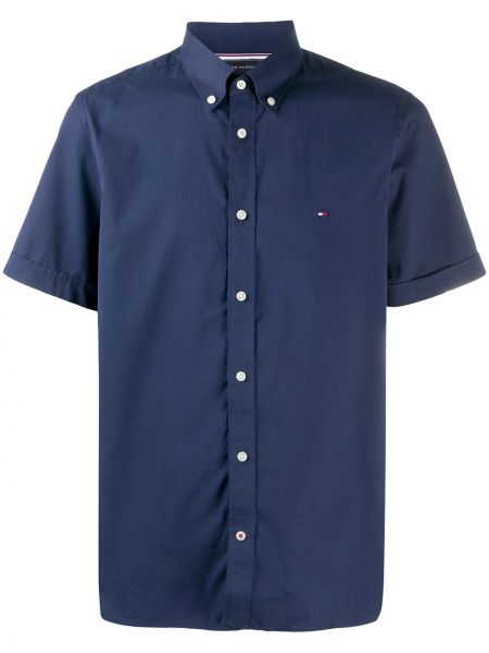 Camisa con bordado Tommy Hilfiger azul