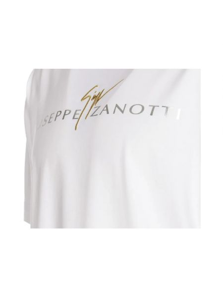 Koszulka bawełniana Giuseppe Zanotti biała