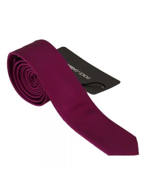 Krawat slim fit Dolce And Gabbana fioletowy
