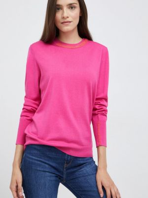 Vlněný svetr PS Paul Smith dámský, růžová barva, lehký