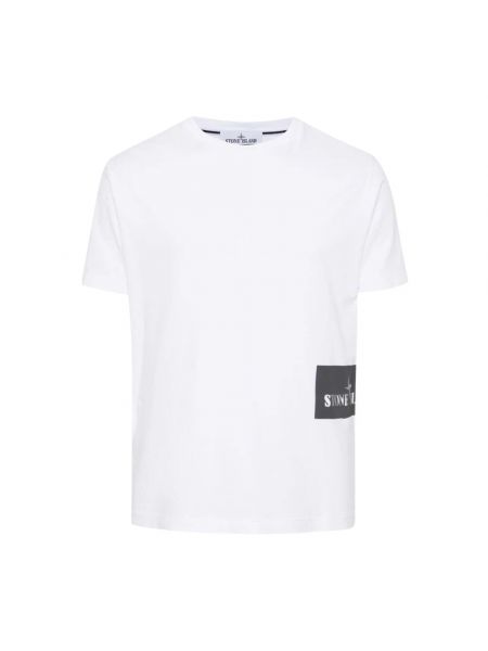 Koszulka bawełniana relaxed fit Stone Island biała