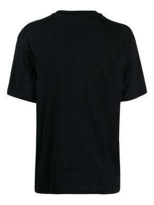 Bavlněné tričko s potiskem Trussardi černé